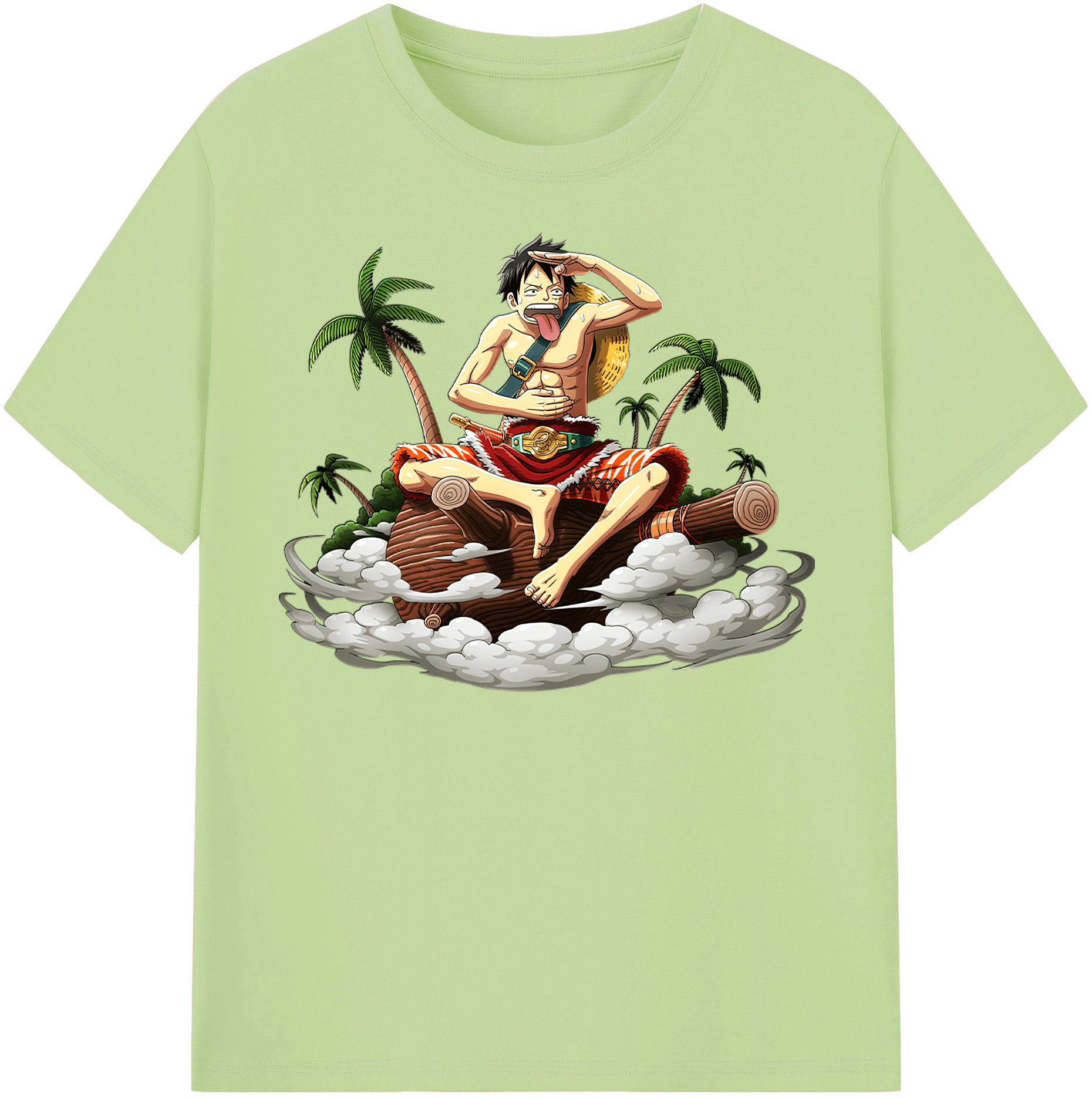 ワンピース モンキー・D・ルフィ ONE PIECE Monkey D. Luffy 綿100％半袖Tシャツ（フロントプリント）